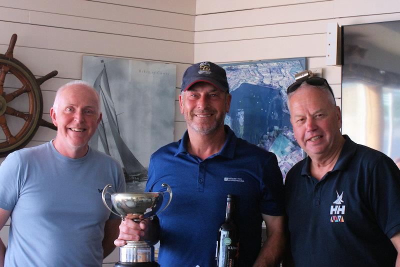 (L-R) Mike Homer, John Ling (winner) and Mark McKeever - ILCA Midland Grand Prix at Midland SC sponsored by Sailingfast photo copyright Ross Forbes taken at Midland Sailing Club and featuring the ILCA 7 class