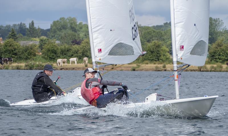 Craig Williamson (Staunton) and Nicholas Welborn (Hykeham) had a close battle at the Notts County ILCA Open - photo © David Eberlin