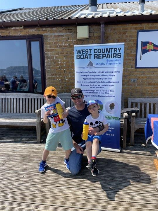 Ben, Sam and Tristan celebrate winning the West Country Boat Repair ...