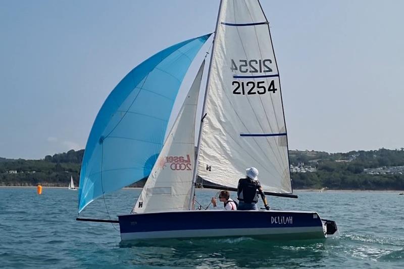Verity (first lady helm) and Jonno Cunliffe - Cardigan Bay Regatta at New Quay YC photo copyright Sara Powell taken at New Quay Yacht Club and featuring the 2000 class