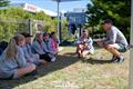 Solidarity Group at 2023 ILCA Nationals in discussion with Matt Wearn, ILCA7 multiple World champion, Australian champion and Olympic Gold medallist © John D'Helin