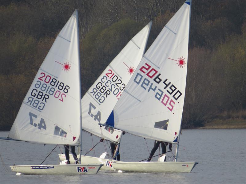 Laser Youth Training at Weir Wood photo copyright Lynne Graham-Trol taken at Weir Wood Sailing Club and featuring the ILCA 4 class