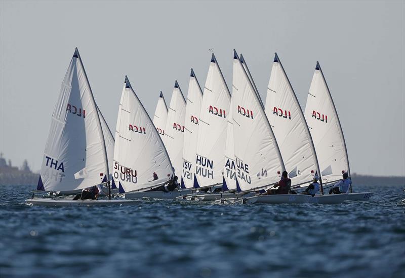 Day 1 of the Youth Sailing World Championships presented by Hempel photo copyright Lloyd Images / Oman Sail taken at Oman Sail and featuring the ILCA 6 class