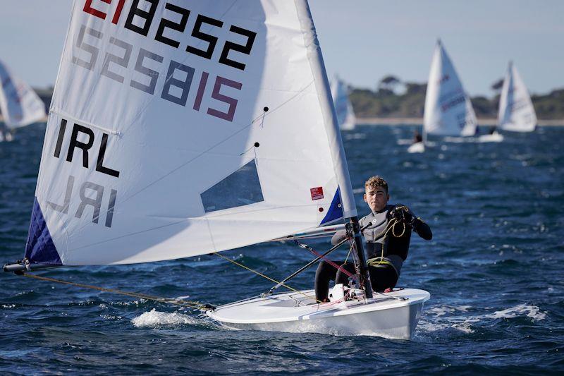 Irelands's Rocco Wright at the ILCA 6 European Championships in Hyères photo copyright David Branigan / www.oceansport.ie taken at COYCH Hyeres and featuring the ILCA 6 class