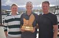 L to R Cole Dabner, Nick Rogers and Simon Burrows, SB20 Tasmanian Champions - Banjo's Shoreline Crown Series Bellerive Regatta © Jane Austin