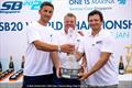 John Pollard, Henry Wetherell and David Chapman win the SB20 Worlds 2025 &copy; Matteo Garrone