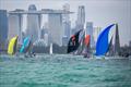 Singapore's conditions required ever changing modes downwind &copy; Matteo Garrone / SB20 Class
