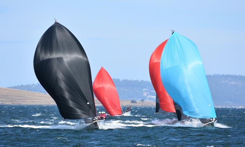 The Tasmanian SB20 fleet provides lots of action in the Banjos Shoreline Crown Series Bellerive Regatta photo copyright Jane Austin taken at Bellerive Yacht Club and featuring the SB20 class