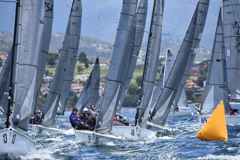 Tight mark rounding in highly competitive international championships - photo © Jane Austin