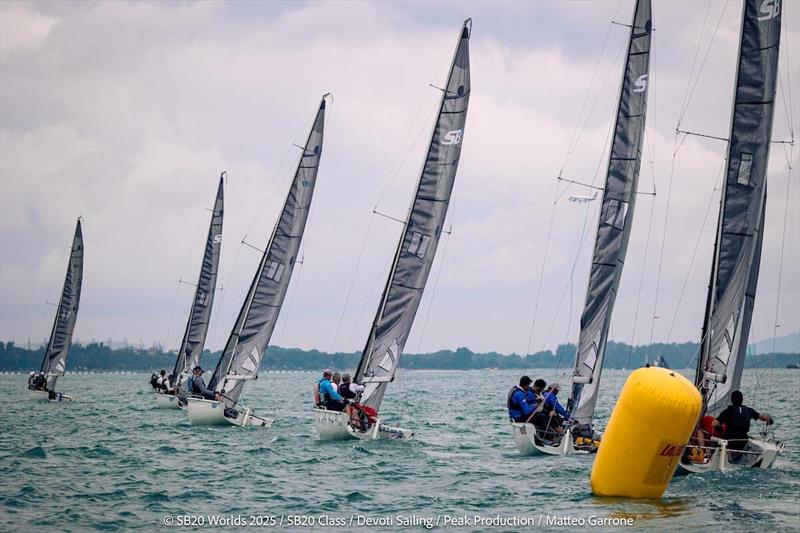 SB20 World Championship 2025 in Singapore - Day 4 photo copyright Peak Production / Viola Devoti and Matteo Garrone taken at ONE15 Marina Club and featuring the SB20 class