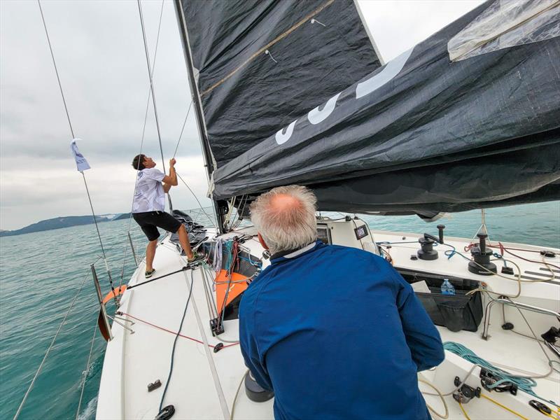 “The Figaro 3 is an absolute machine. We were flying downwind. It was the most exhilarating sailing I've done in years!”: Cosmas Grelon photo copyright Beneteau Asia Pacific taken at Royal Hong Kong Yacht Club and featuring the Figaro class