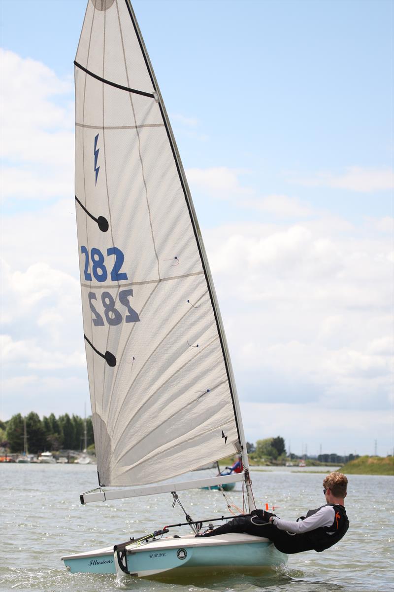 Jack Gore during the Training Day ahead of the Lightning Southern Championship photo copyright Adrian Hollier taken at Up River Yacht Club and featuring the Lightning 368 class