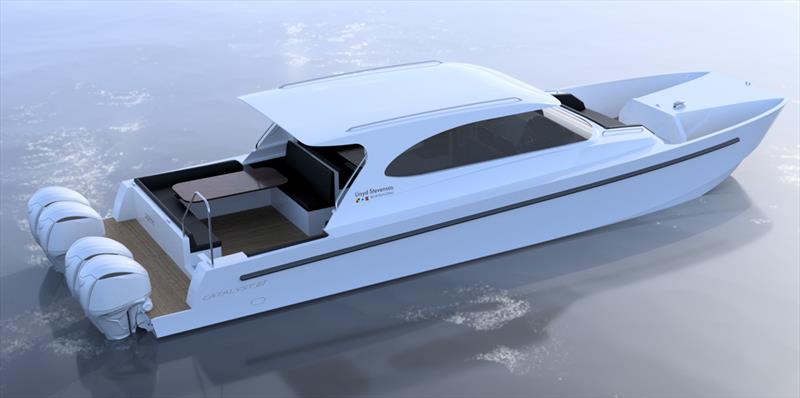 3D render of the finished boat-  Lloyd Stevenson Boatbuilders - June 2024 - photo © LSB