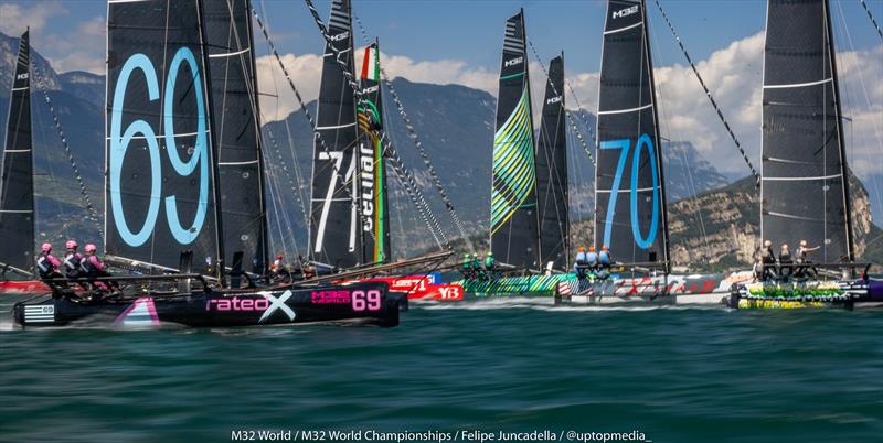 M32 World Championship at Lake Garda, Italy photo copyright M32World / Felipe Juncadella / @uptopmedia taken at Fraglia Vela Riva and featuring the M32 class