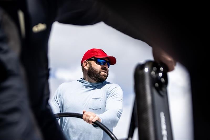 Jon Desmond at the helm of Final Final photo copyright Georgie Altham taken at  and featuring the M32 class