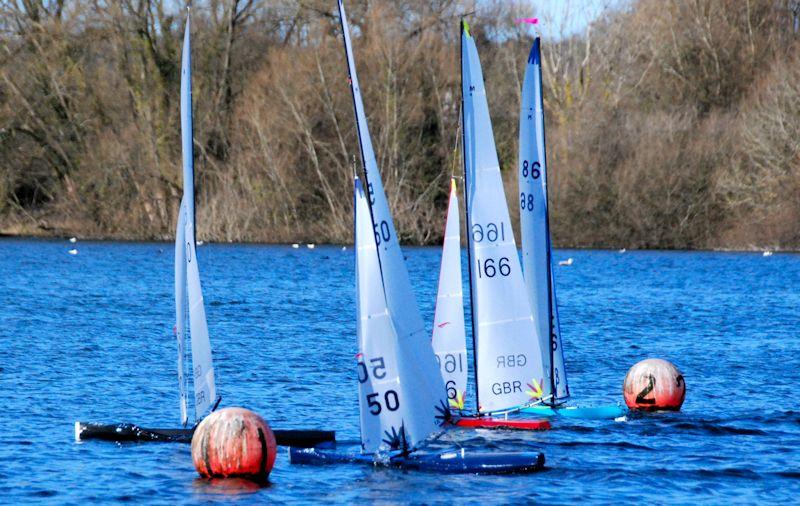 Rounding the gate marks - M&S District Marblehead Championship and GAMES event at Three Rivers photo copyright Gillian Pearson taken at Three Rivers Radio Yachting Club and featuring the Marblehead class