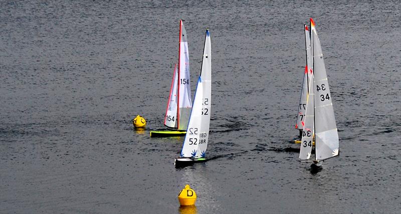 GAMES 6 Nylet RM Challenge Trophy: Nigel Barrow (154) and Martin Crysell (52) get the best starts photo copyright Roger Stollery taken at Guildford Model Yacht Club and featuring the Marblehead class