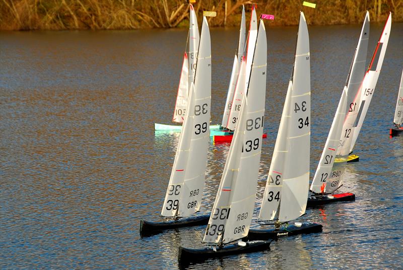 Brass Monkey Christmas race at Abbey Meads - an early start with the leading boats, Barrie Martin 103, Peter & Oliver Stollery 39 and 139 setting the scene for the event - photo © Roger Stollery