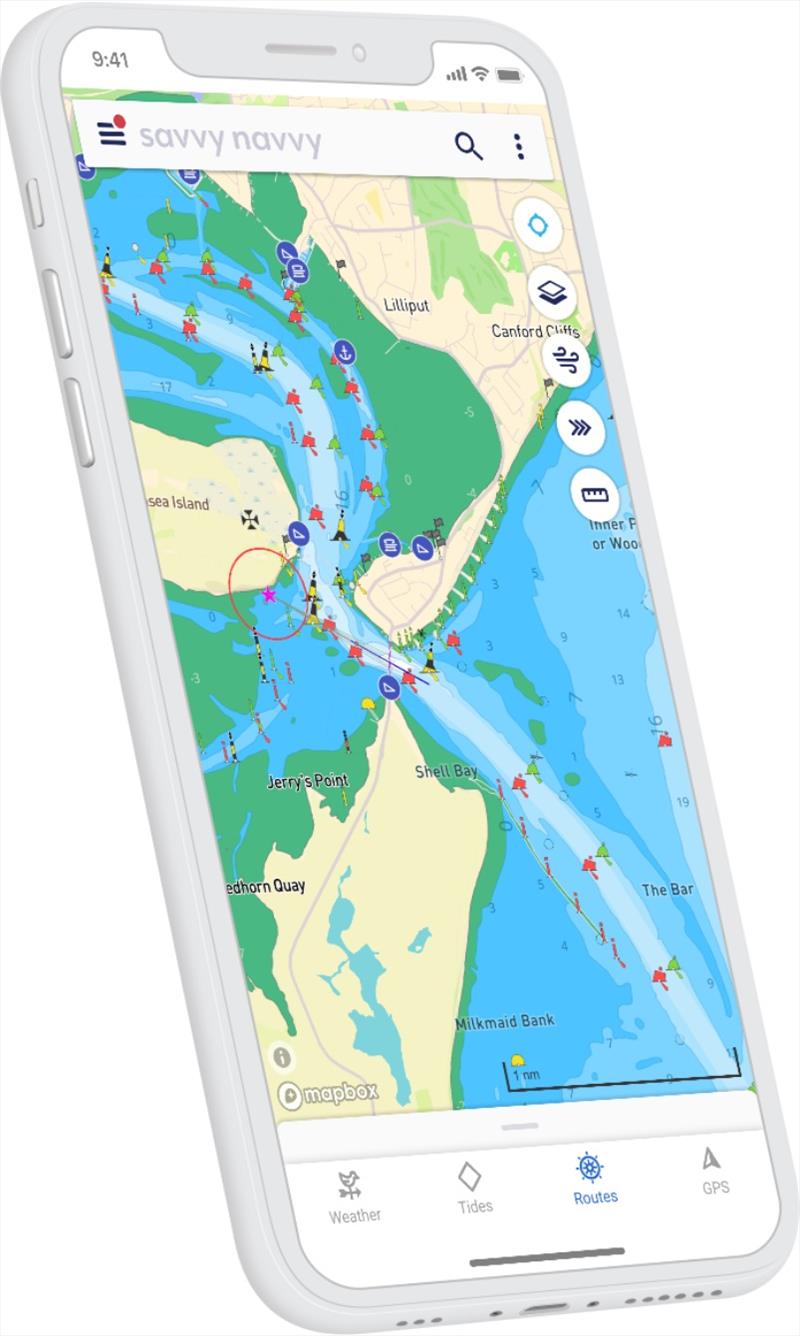 Savvy Navvy app screenshot photo copyright Savvy Navvy taken at  and featuring the Marine Industry class
