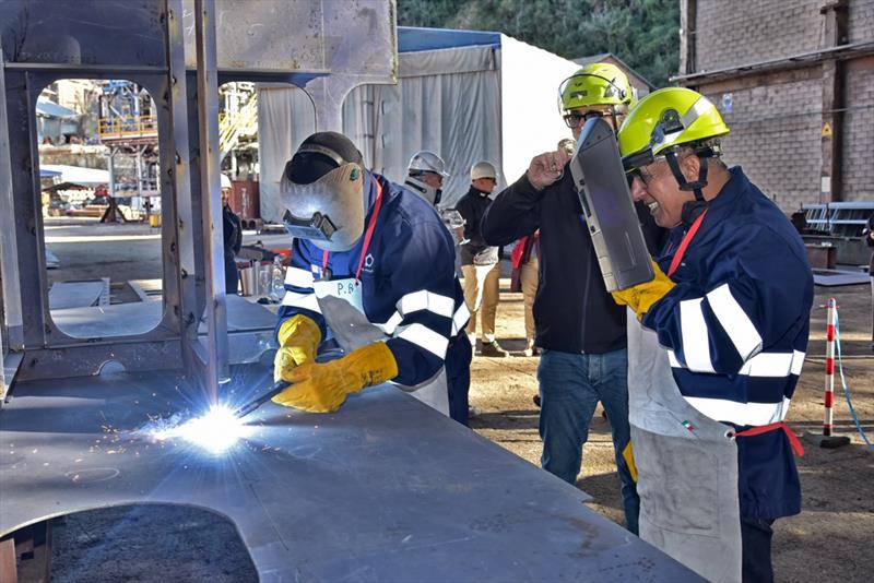 Antonini Navi celebrates the keel-laying of the Explorer Yacht 32m - photo © Antonini Navi