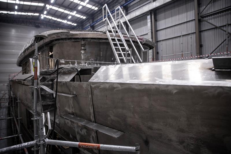 Sirena 42M superyacht under construction - photo © Emre Boyoglu