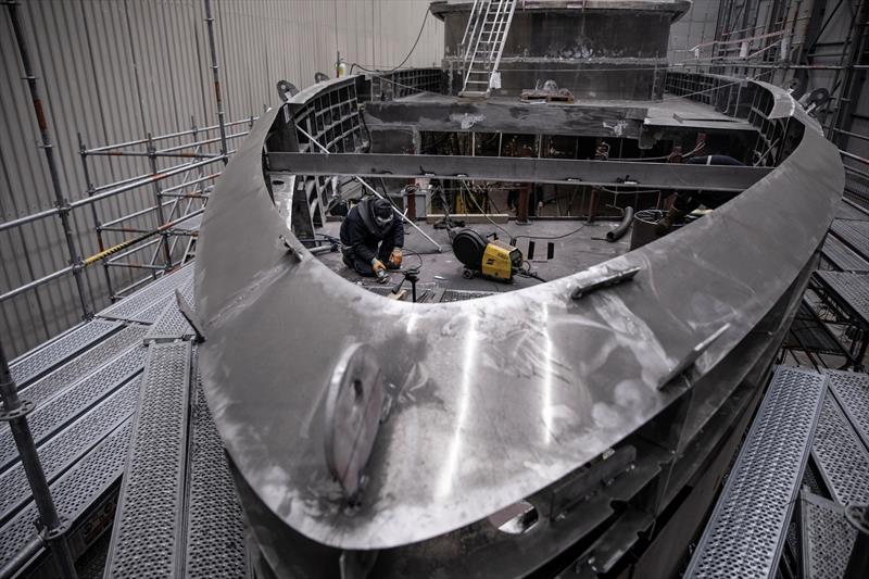 Sirena 42M superyacht under construction - photo © Emre Boyoglu