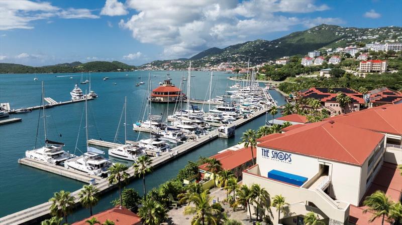 Docks full of yachts at the 2025 USVI Charter Yacht Show - photo © Mango Media