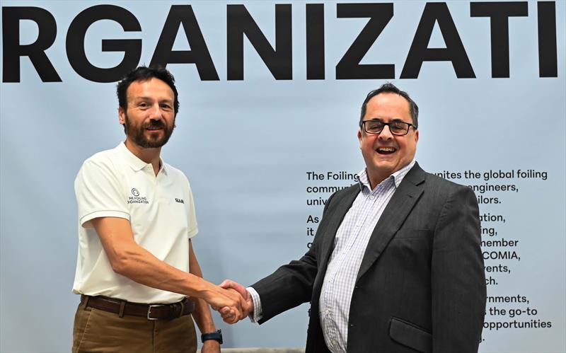 (l-r) Luca Rizzotti - President of The Foiling Organization and Joe Lynch - CEO of ICOMIA - photo © Viola Devoti - We Are Foiling Media