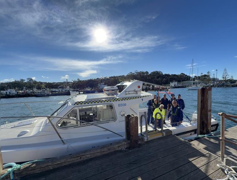 Marine Rescue Eden volunteers go on board ED 30 for the first time - photo © Marine Rescue NSW