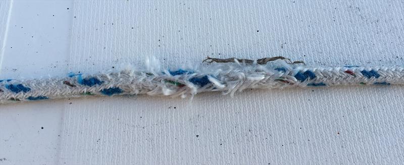 Abraded rope - photo © Marlow Ropes