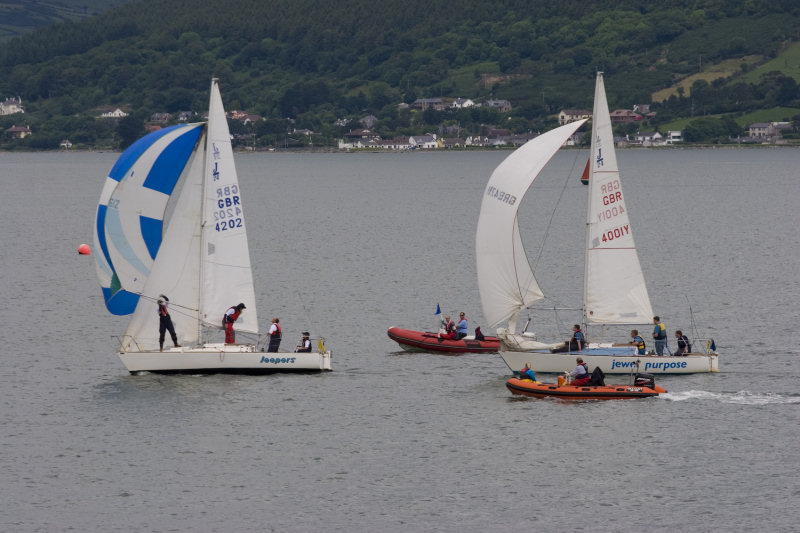Graeme Grant's team win the Irish J/24 Match Racing Championships photo copyright CSC club member taken at Carlingford Sailing Club and featuring the Match Racing class