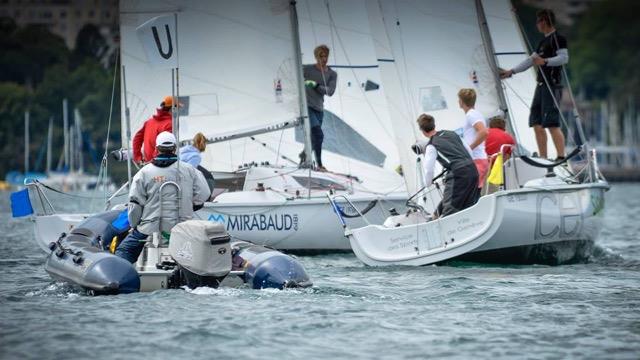 EUROSAF Match Racing, European Youth Championship photo copyright Nelson Mattreux taken at Club Nautique de Versoix and featuring the Match Racing class