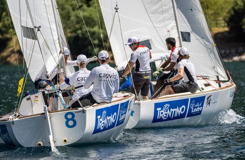 Eric Monnin (SUI) Capvis Swiss Match Racing Team at OM International Ledro Match Race photo copyright AVLL | Zerogradinord taken at Vela Lago di Ledro and featuring the Match Racing class