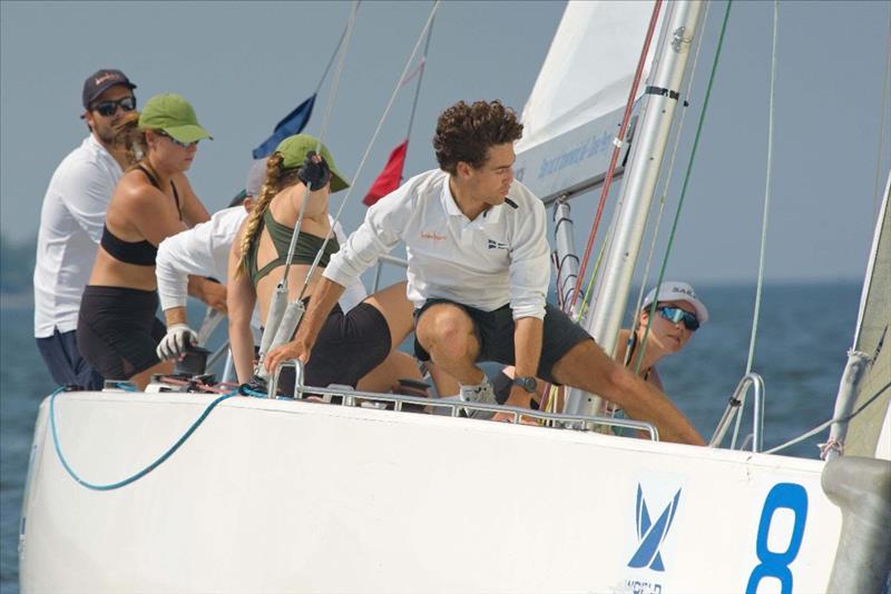 Australia's Max Paul with crew Zac Quinlan, Aiden Mansley, Brooke Wilson, Tiana Wittey, Megan Thomson photo copyright WMRT taken at Oakcliff Sailing Center and featuring the Match Racing class