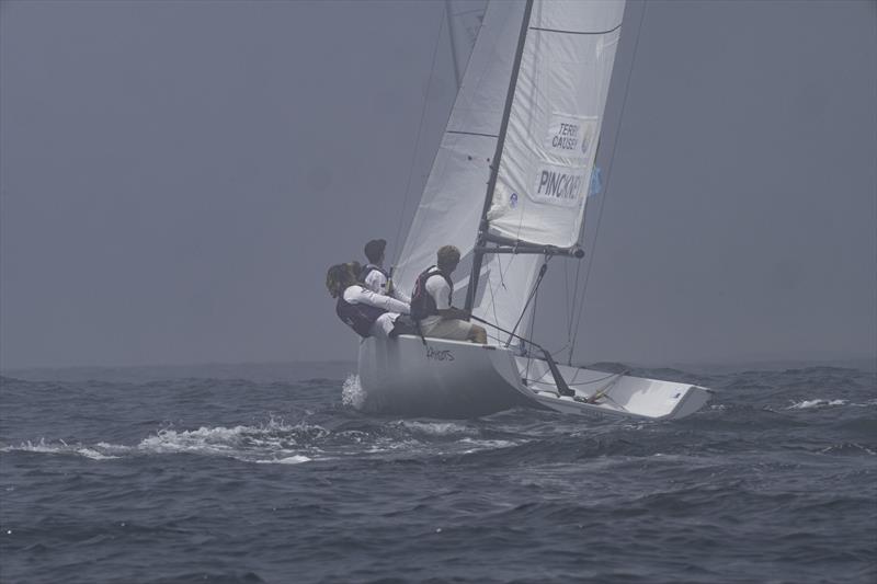 Morgan Pinckney (USA) with crew Nick Drummand, Mark Murray, and Colleen O'Brien - 57th Governor's Cup photo copyright Tom Walker taken at Balboa Yacht Club and featuring the Match Racing class