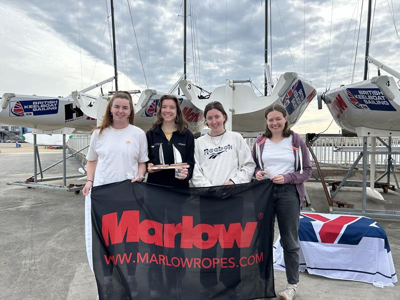 Juliette Kennedy's winning team in the RYA Marlow Ropes Women's Match Racing Championship - photo © Jess Beecher