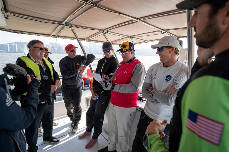 Chief Umpire Craig Mitchell drawing the pairs for the Semi-final - Macao Match Cup day 4 - photo © Ian Roman / WMRT