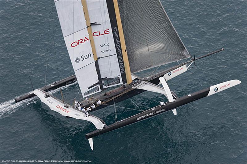 BMW ORACLE in training - photo © Gilles Martin-Raget / BMW ORACLE Racing