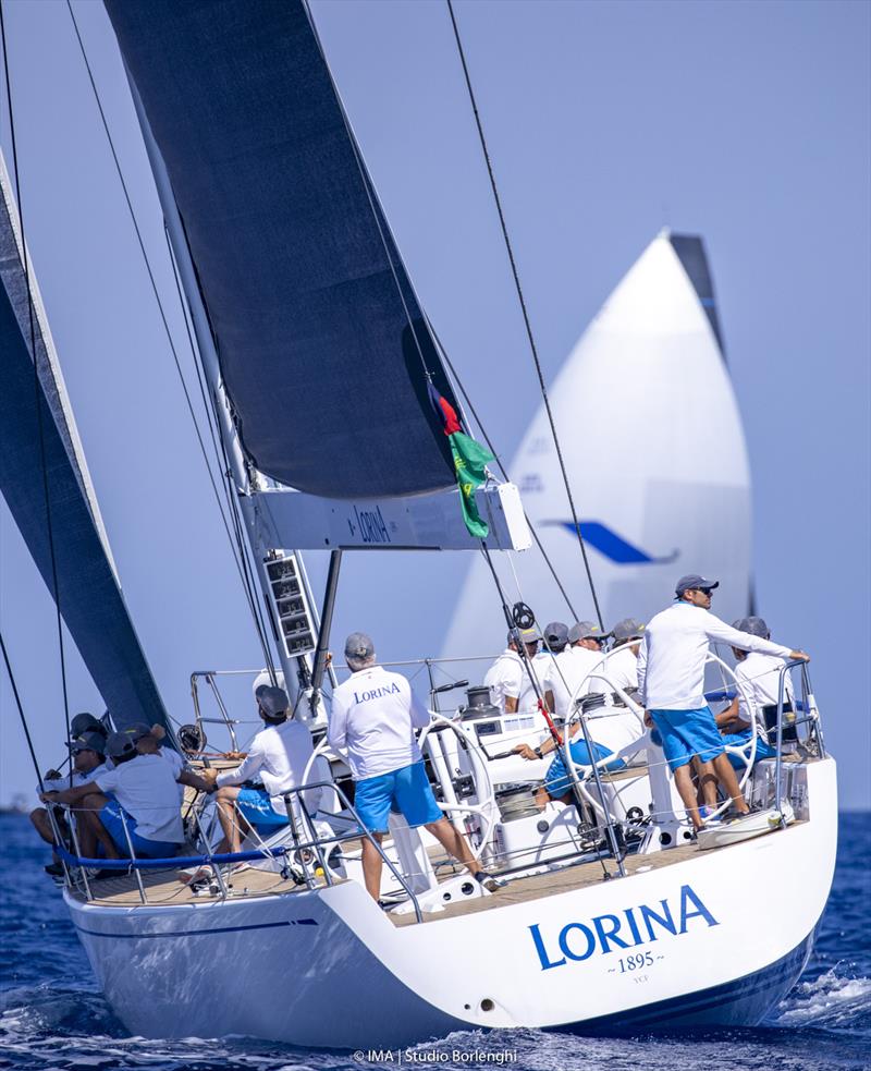 The Swan 601 Lorina 1895 claimed Mini Maxi 2 on day 2 of the Maxi Yacht Rolex Cup photo copyright IMA / Studio Borlenghi taken at Yacht Club Costa Smeralda and featuring the Maxi class