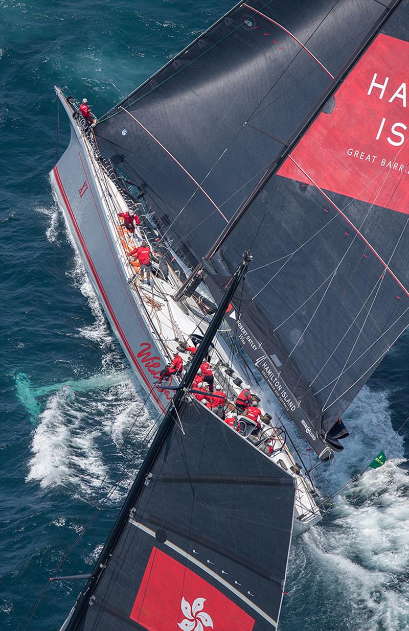 Wild Oats XI is shadowed by SHK Scallywag - photo © Crosbie Lorimer