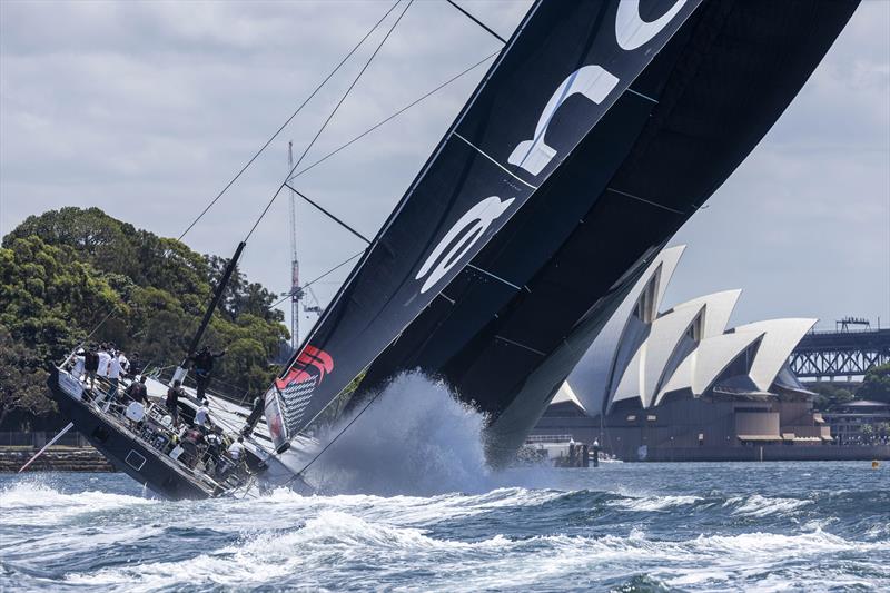 Andoo Comanche takes Line Honours in the 2022 SOLAS Big Boat Challenge photo copyright CYCA / Andrea Francolini taken at Cruising Yacht Club of Australia and featuring the Maxi class