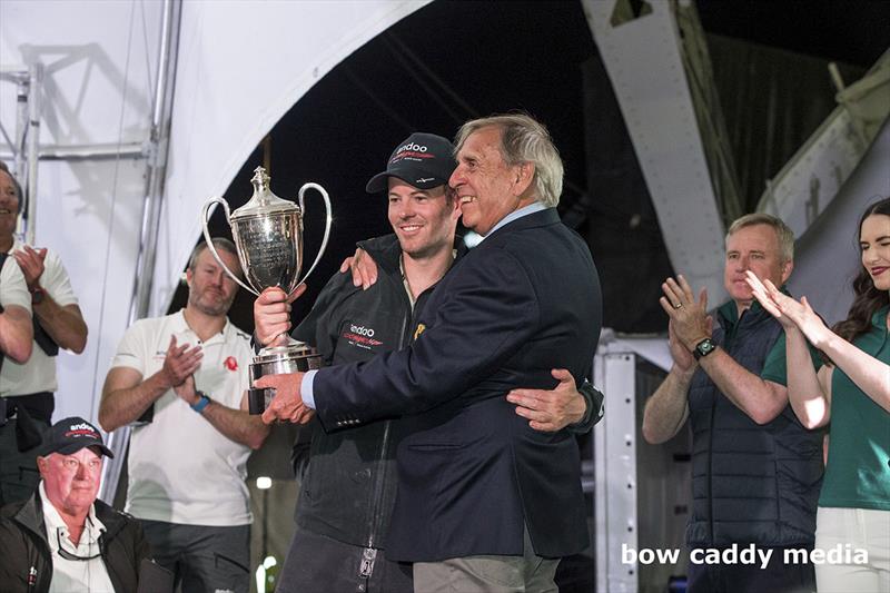 John Winning Jnr with CYCA Commodore Arthur Lane