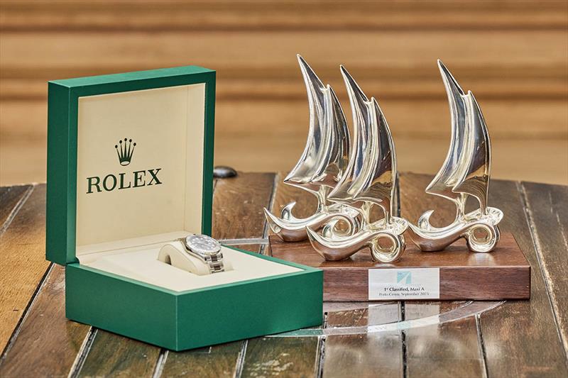 Prizegiving ceremony, Rolex timepieces and trophy - Maxi Yacht Rolex Cup photo copyright Carlo Borlenghi taken at Yacht Club Costa Smeralda and featuring the Maxi class
