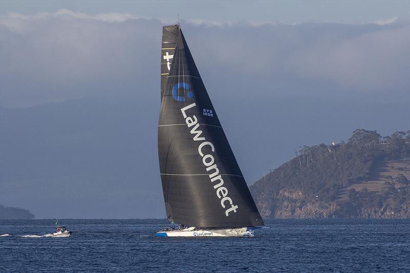 LawConnect was in second place for just about all of the trip up the River Derwent, and did not attract much of the spectator fleet. She went from 3nm astern to 30m in front. What an effort! - photo © Tony Lathouras