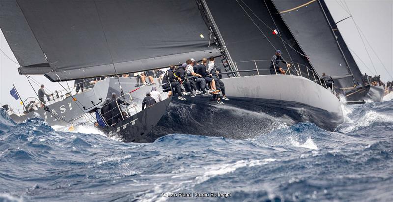 Close racing in the Maxi A fleet. - 2024 Loro Piana Giraglia photo copyright Loro Piana / Studio Borlenghi taken at Yacht Club Italiano and featuring the Maxi class