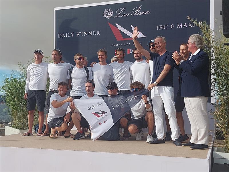 IMA President Benoît de Froidmont and the crew of his Maxi B winning Wallyño at this evening's prize-giving - 2024 Loro Piana Giraglia - photo © IMA