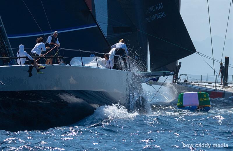 Django HF at the bearaway mark photo copyright Bow Caddy Media taken at Yacht Club Costa Smeralda and featuring the Maxi class