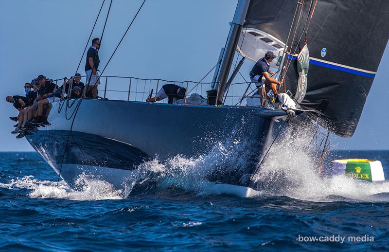 Magic Carpet 3 bears away photo copyright Bow Caddy Media taken at Yacht Club Costa Smeralda and featuring the Maxi class