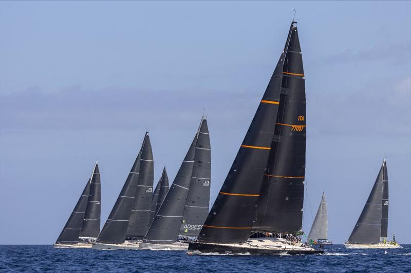 Maxi 4 sets sail with Wallyño already a nose in front - 2024 Maxi Yacht Rolex Cup and IMA Maxi 1 Worlds day 3 photo copyright IMA / Studio Borlenghi taken at Yacht Club Costa Smeralda and featuring the Maxi class