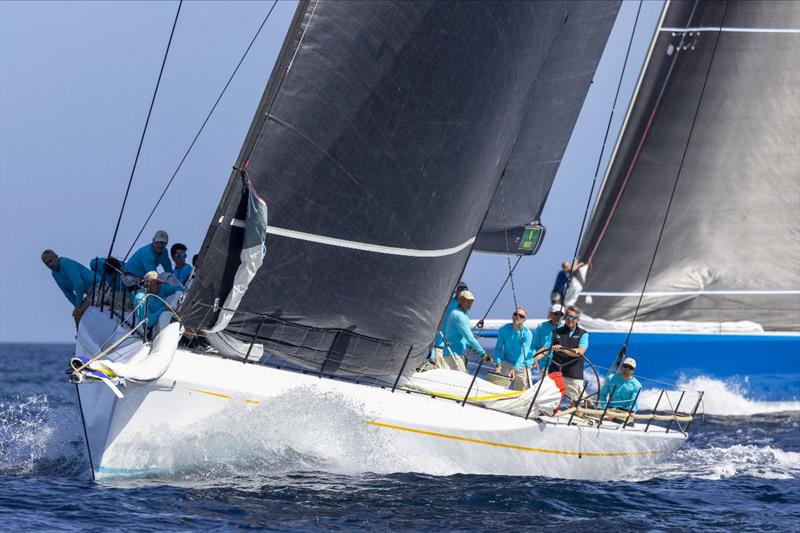 The brand new 82ft Capricorno of Alessandro Del Bono won today's second race at the Rolex IMA Maxi 1 World Championship - 2024 Maxi Yacht Rolex Cup and IMA Maxi 1 Worlds day 3 photo copyright IMA / Studio Borlenghi taken at Yacht Club Costa Smeralda and featuring the Maxi class